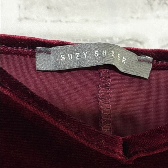 Suzy Shier Deep Red burgundy Velvet tank Top, small - Picture 4 of 6